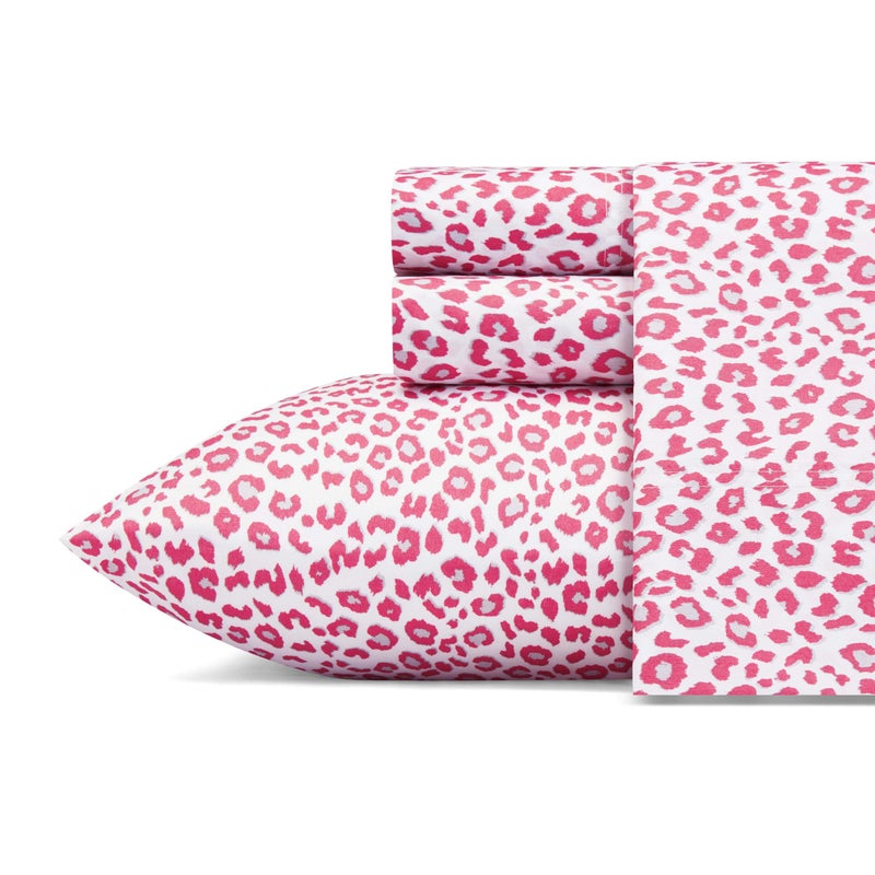 Betsey Johnson - King Bed Sheets, Soft & Lightweight Bedding, Fade & Wrinkle Resistant (Leopard, King) - Image 1